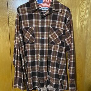 Plaid Brown Men's Shirt